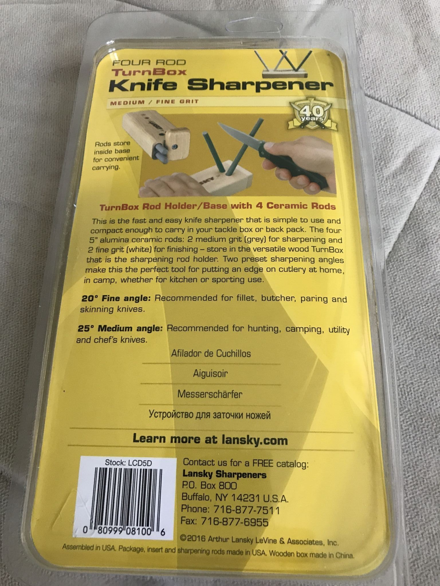 User manual LANSKY 4-Rod Turn Box Knife Sharpener LCD5D